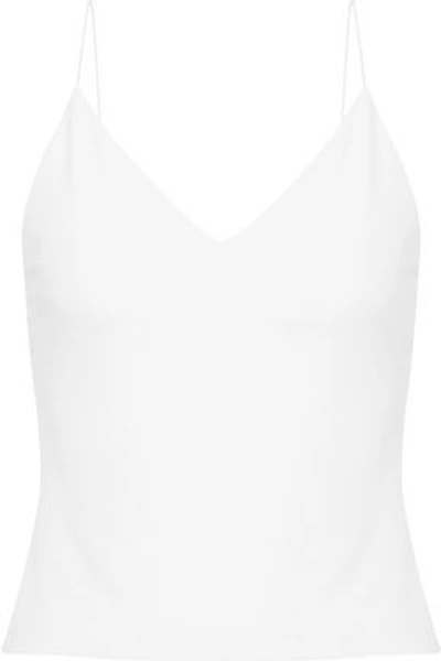 Shop Alice And Olivia Delray Stretch-crepe Camisole In White