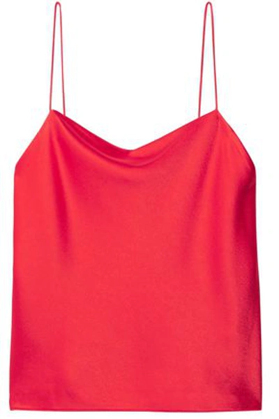 Shop Alice And Olivia Woman Harmon Satin-crepe Camisole Red