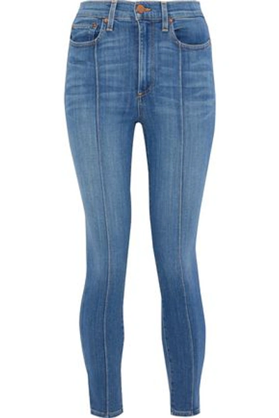 Shop Alice And Olivia Alice + Olivia Woman Good Cropped High-rise Skinny Jeans Mid Denim