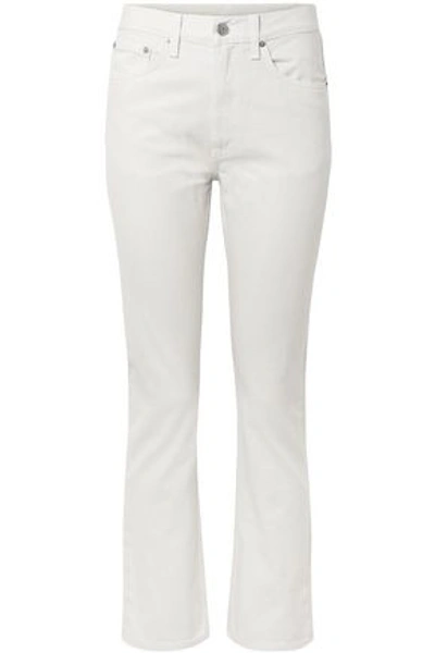Shop Brock Collection Wright High-rise Straight-leg Jeans In Ivory