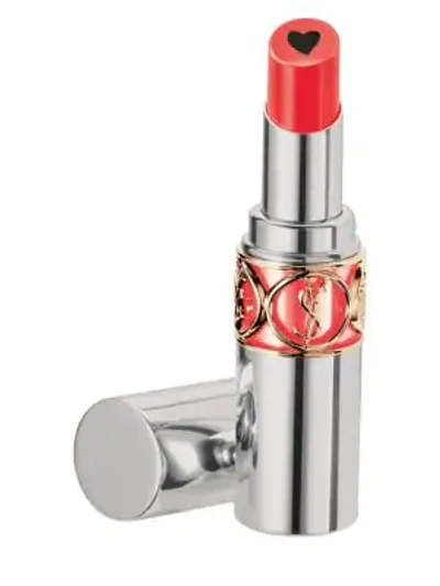 Shop Saint Laurent Volupté Plump-in Color Plumping Lip Balm In 4 Exposing Coral