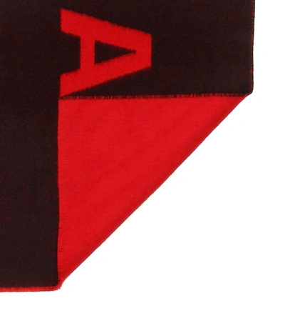 Shop Balenciaga Wool Scarf In Red