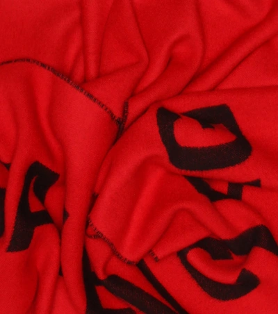 Shop Balenciaga Wool Scarf In Red