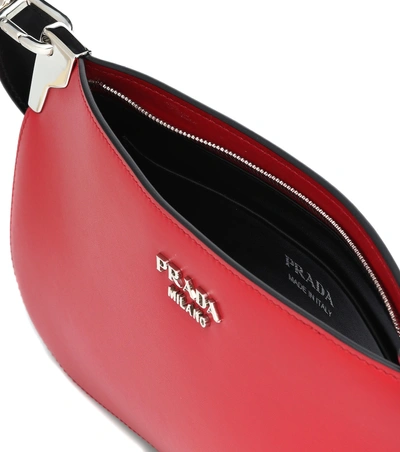 Shop Prada Sidonie Leather Shoulder Bag In Red