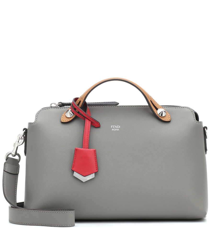 Leather Shoulder Bag In Grey | ModeSens