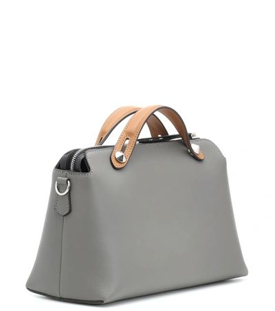Shop Fendi By The Way Leather Shoulder Bag In Grey