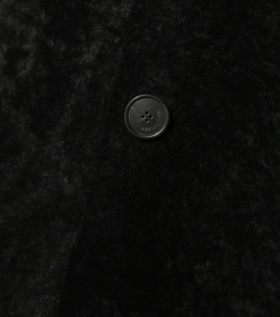 Shop Balenciaga Fur Coat In Black