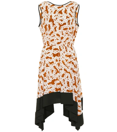 Shop Diane Von Furstenberg Printed Silk Midi Dress In Brown