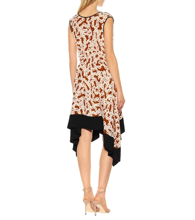 Shop Diane Von Furstenberg Printed Silk Midi Dress In Brown