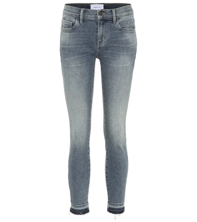Shop Current Elliott The Stiletto Mid-rise Skinny Jeans In Blue