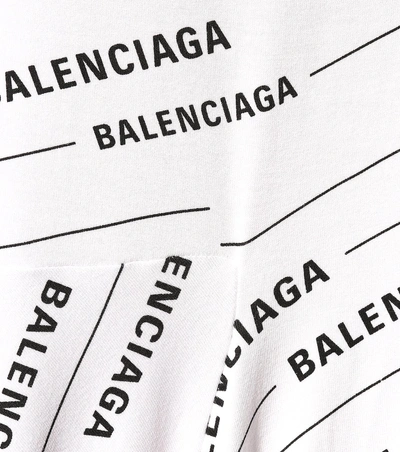 Shop Balenciaga Printed Jersey Midi Skirt In White