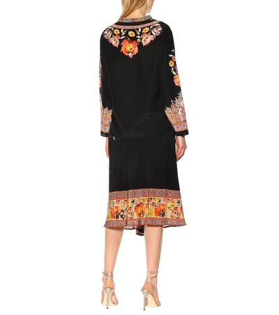 Shop Etro Printed Silk Blouse In Black