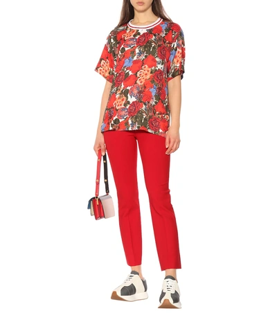 Shop Marni Floral T-shirt In Red