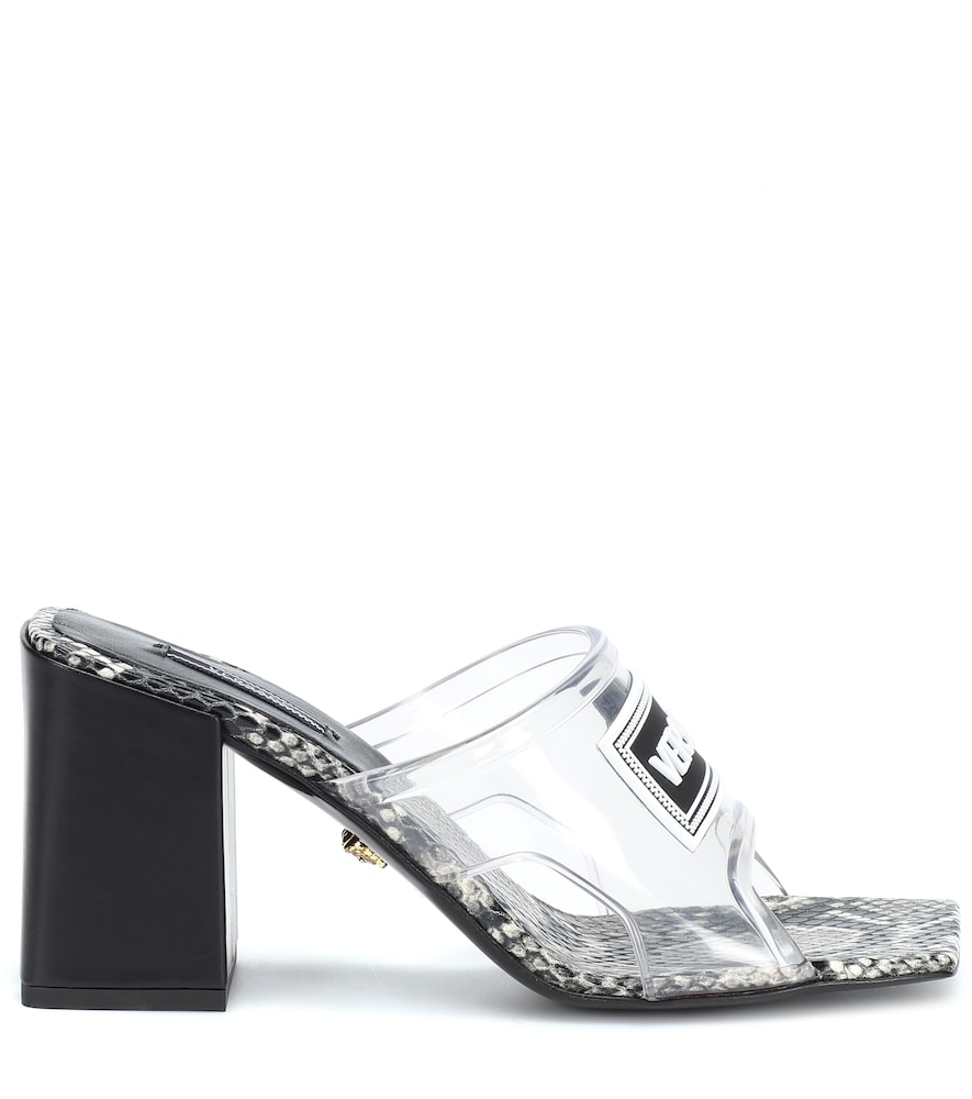 versace heels clear