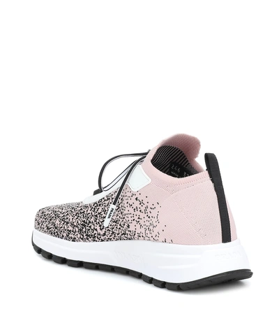 Shop Prada Prax-01 Knit Sneakers In Pink