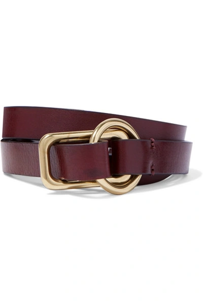 Shop Anderson's Leather Belt In Dark Brown