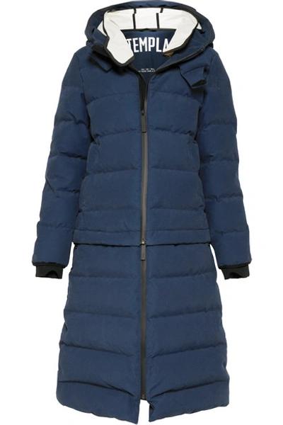 Shop Templa 3l Verba Convertible Hooded Quilted Down Ski Coat In Navy