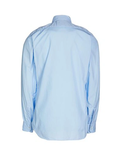 Shop Turnbull & Asser Solid Color Shirt In Sky Blue