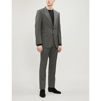 Shop Tom Ford Shelton-fit Wool-blend Suit In Grey