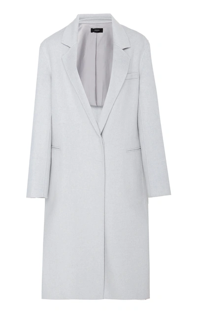 Shop Joseph Signe Longline Cashmere Coat In Grey