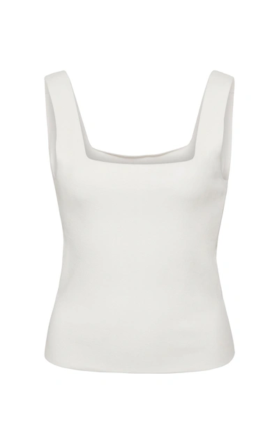 Vince Stretch-knit Tank  In White
