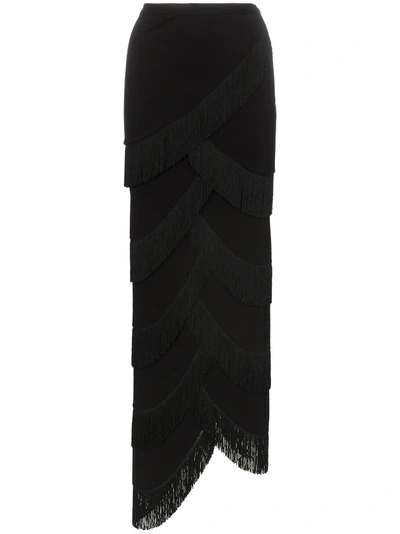 Shop Y/project Y / Project High-waisted Fringed Skirt - Black