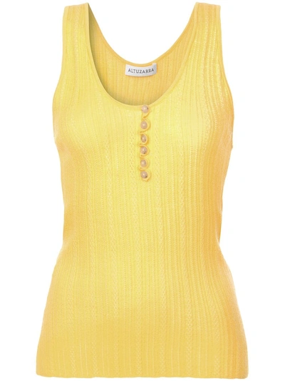 Shop Altuzarra 'mirto' Knit Top In Yellow