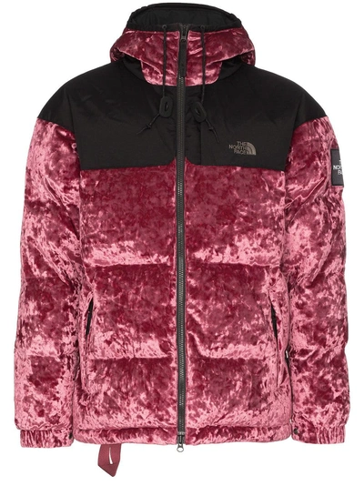 The North Face Black Label Nuptse Velvet Feather Down Hooded Jacket - Red |  ModeSens