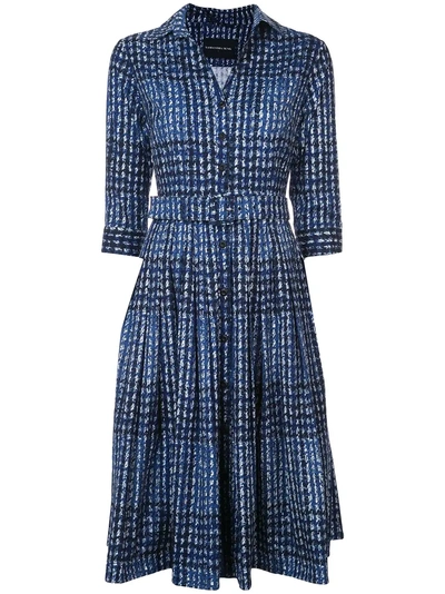 Shop Samantha Sung Audrey Checked Dress - Blue