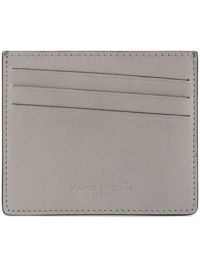 Shop Maison Margiela Logo Embossed Cardholder - Grey