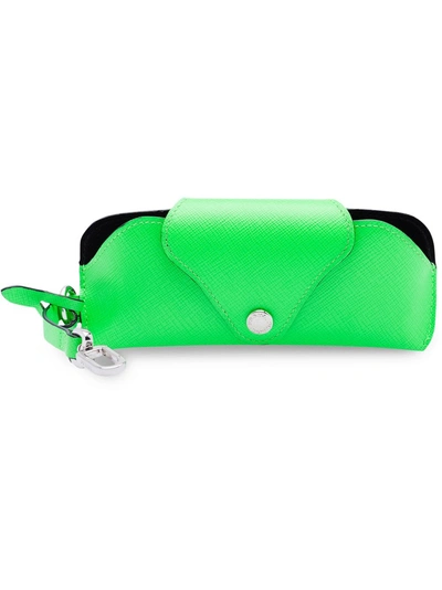 Shop Prada Saffiano Glasses Case - Green