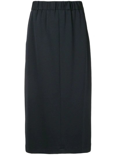 Shop Tibi Mercer Straight Skirt In Blue