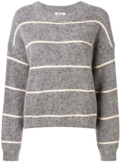 Shop Acne Studios Rhira Striped Sweater - Grey