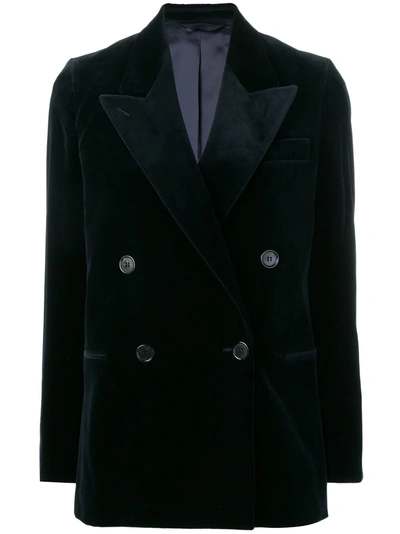 Shop Acne Studios Velvet Suit Jacket - Blue