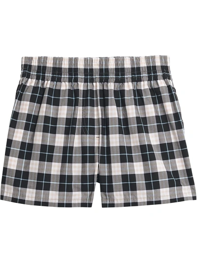 Shop Burberry Check Cotton High In Black