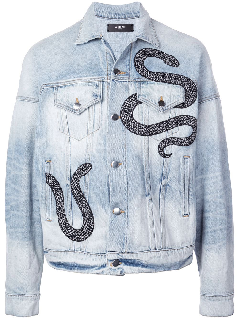 snake denim jacket