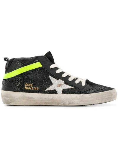 Shop Golden Goose Deluxe Brand Mid Star Hi-top Sneakers - Black