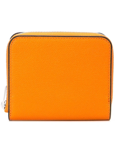 Shop Valextra Ziparound Wallet - Orange