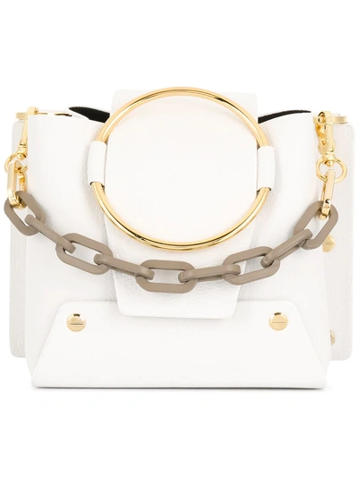 Shop Yuzefi Ring Detail Crossbody Bag - White