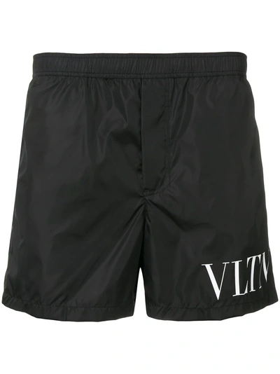Shop Valentino Vltn Swim Shorts - Black