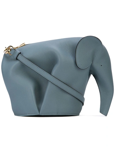 Shop Loewe Elephant Crossbody Bag - Blue