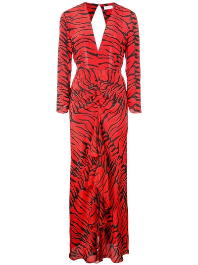 Shop Rixo London Tiger Print Dress - Red