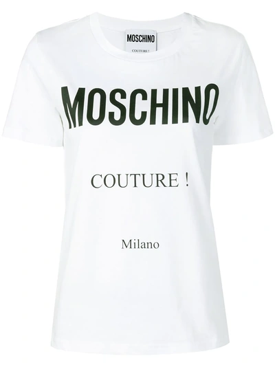 Shop Moschino Logo T-shirt - White