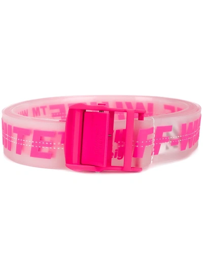 Shop Off-white Industrial Logo Belt - Pink