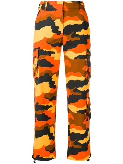 Shop Off-white Camouflage Trousers - Yellow