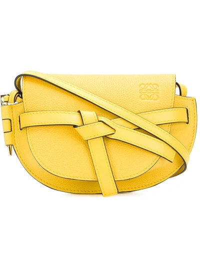 Shop Loewe Mini Gate Crossbody Bag - Yellow
