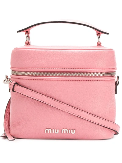 Shop Miu Miu Zipped Bucket Bag - Pink