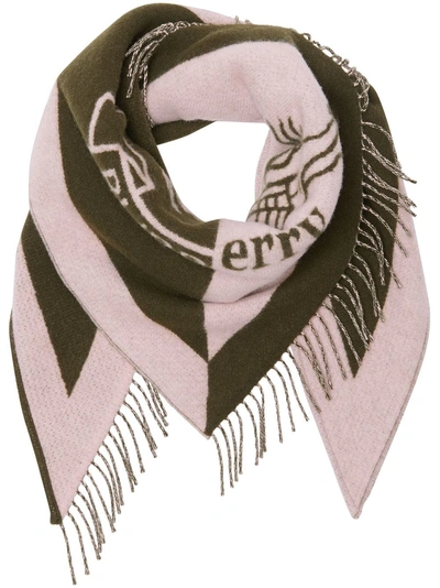 Shop Burberry The  Bandana In Crest Detail Wool Cashmere In Pink