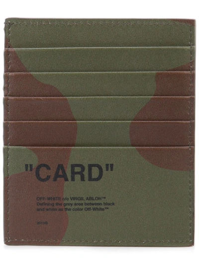 Shop Off-white Camouflage Cardholder - Green