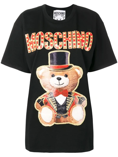 Shop Moschino Teddy Bear Print T-shirt - Black
